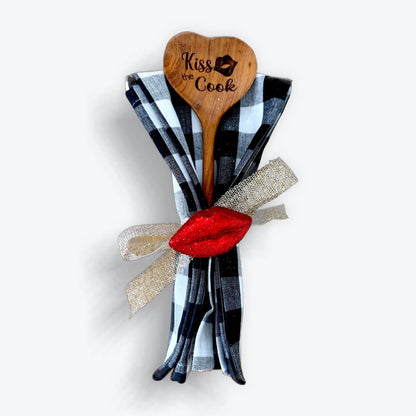 Personalized Engraved Wooden Spoon – Custom Monogram or Funny Saying Kitchen Gift