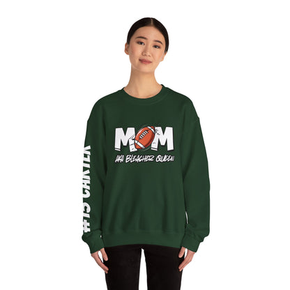 Football Mom Bleacher Queen Sweatshirt – Custom Name & Number Sweatshirt