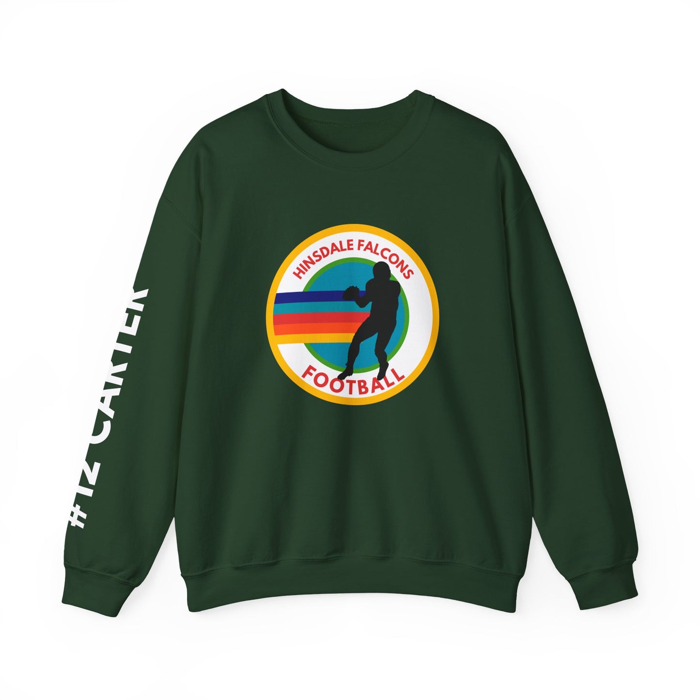Personalized Football Parent Sweatshirt with Name & Number Sleeve