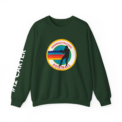 Personalized Football Parent Sweatshirt with Name & Number Sleeve