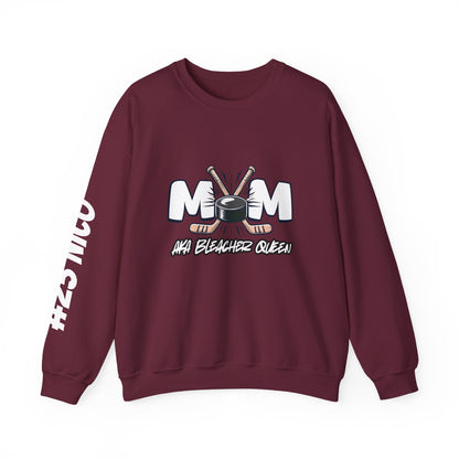 Personalized Hockey Mom Sweatshirt – Graffiti Name & Number Sleeve