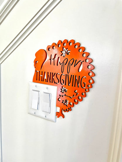 Thanksgiving Door Corner Sign, Fall Decor, Happy Thanksgiving Sign, Turkey Fall Decor