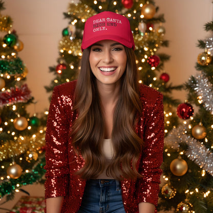 👉 Dear Santa High End Only Trucker Hat – Funny Christmas Hat