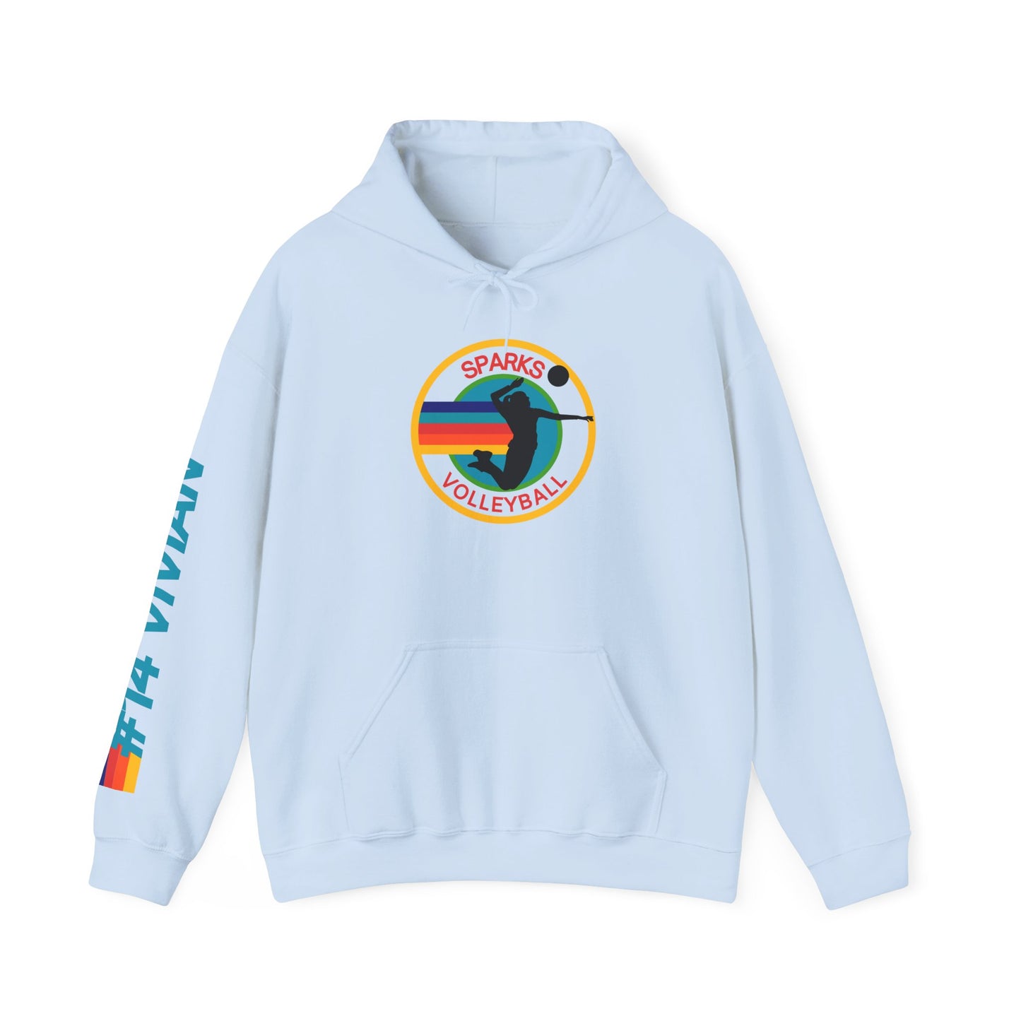 Personalized Volleyball Hoodie – Custom Team Name, Player Name & Number