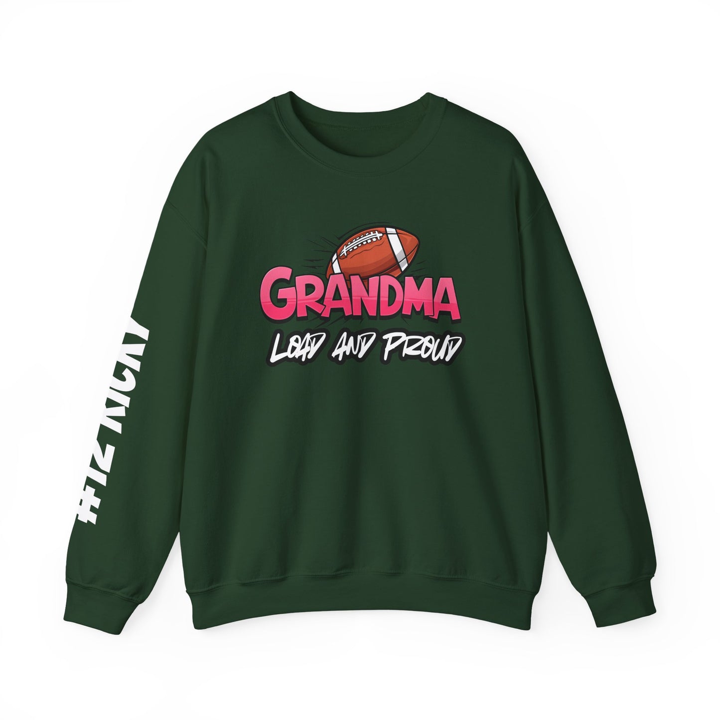 Football Grandma Sweatshirt with Name and Number