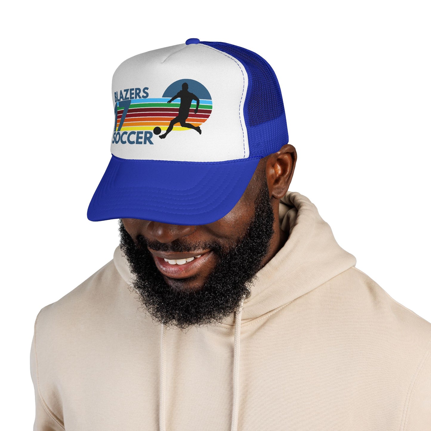 Custom Retro Soccer Mom Trucker Hat – Personalized Team Number Cap