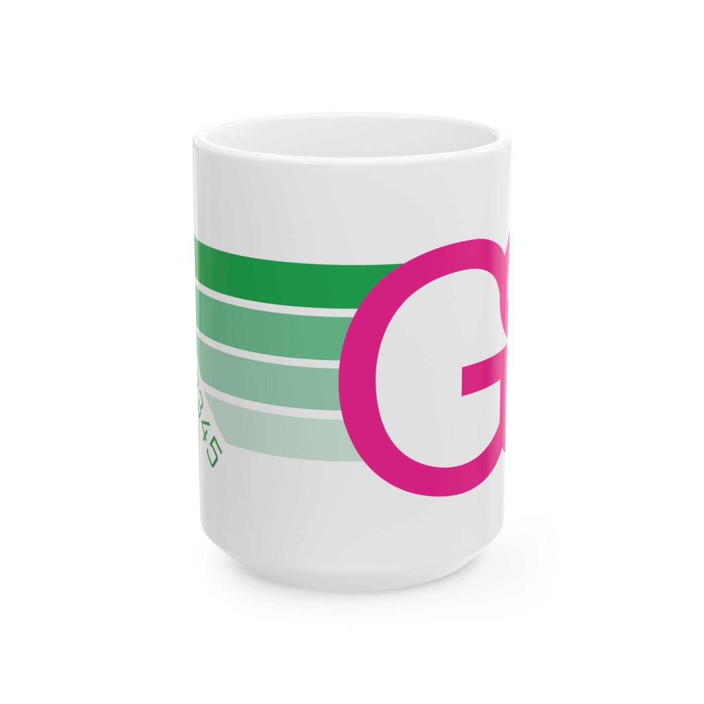 Personalized Girl Scout Troop Number Mug – Retro Stripe Coffee Cup