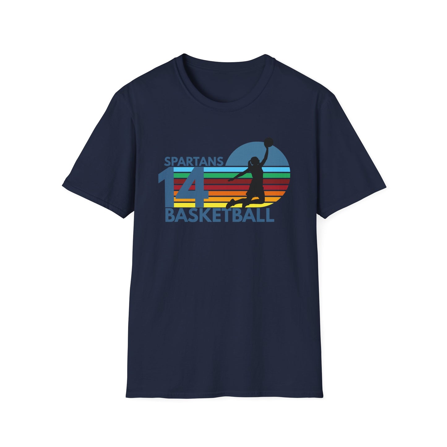 Personalized Vintage Basketball T-Shirt with Team Name & Number