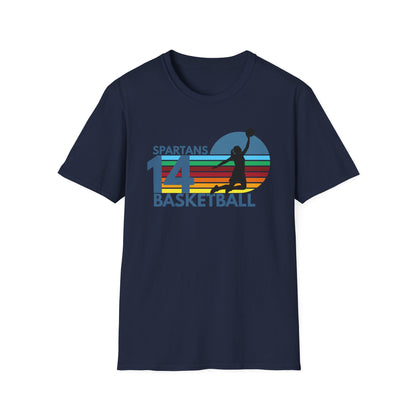 Personalized Vintage Basketball T-Shirt with Team Name & Number