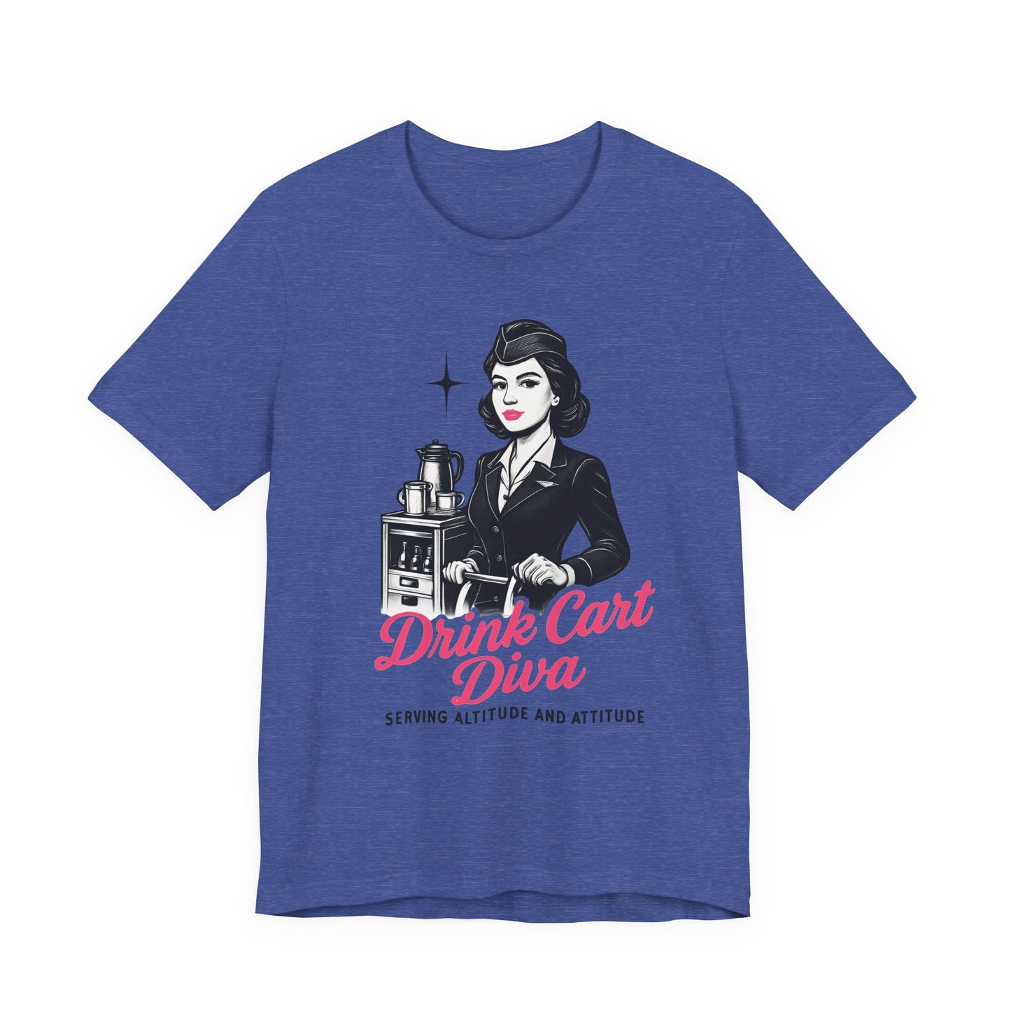 Funny Flight Attendant Gift – Drink Cart Diva Shirt
