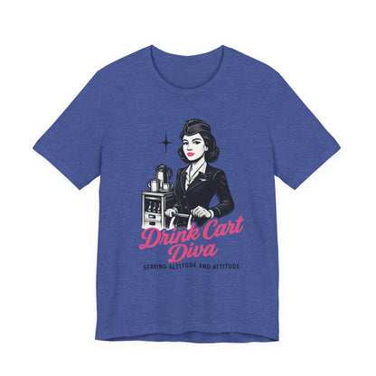 Funny Flight Attendant Gift – Drink Cart Diva Shirt