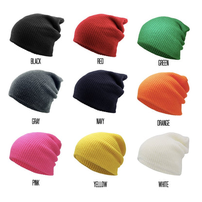 Custom Baseball Mom Slouchy Beanie with Number Patch