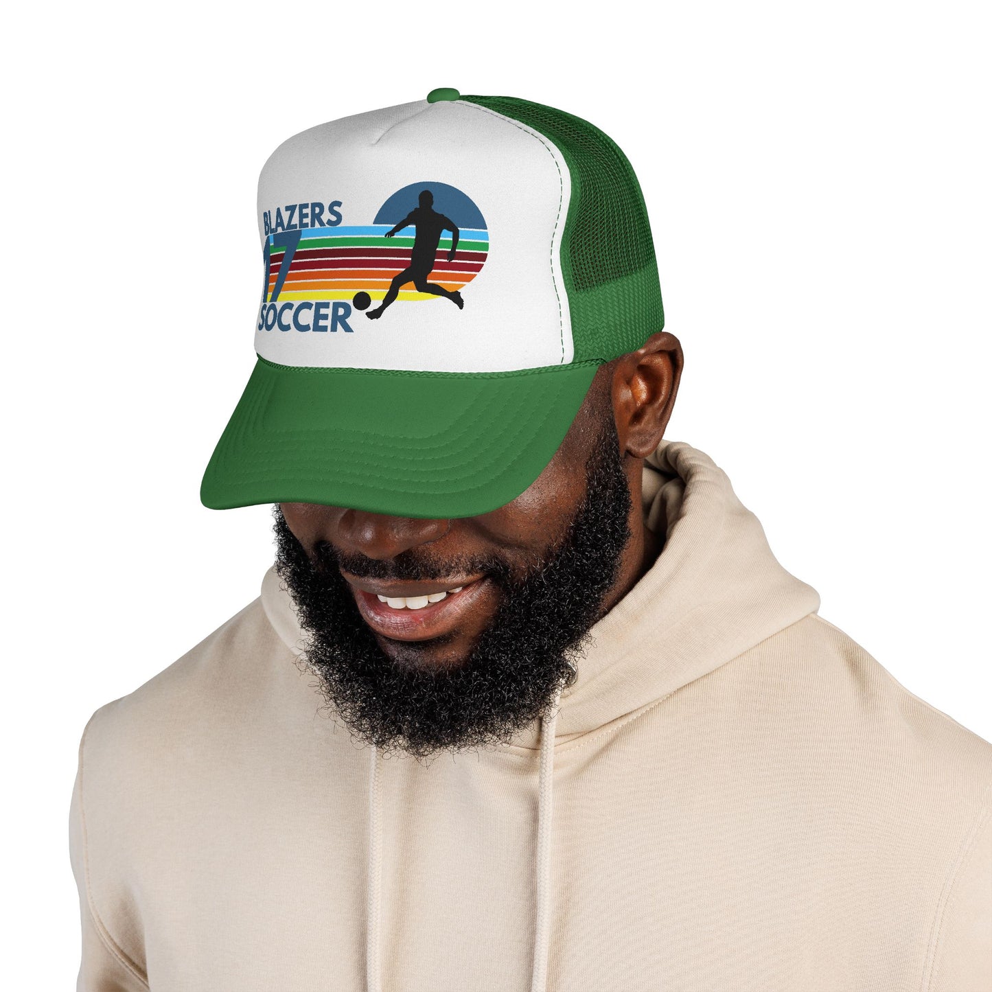 Custom Retro Soccer Mom Trucker Hat – Personalized Team Number Cap