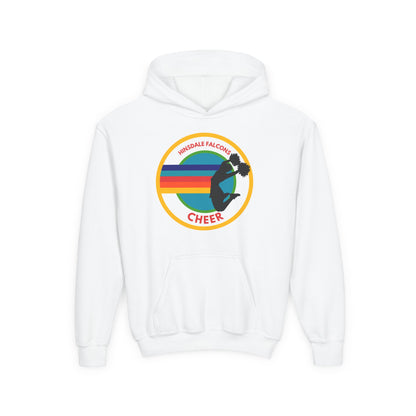 Personalized Youth Cheer Hoodie – Retro Stripe Custom Name Sweatshirt