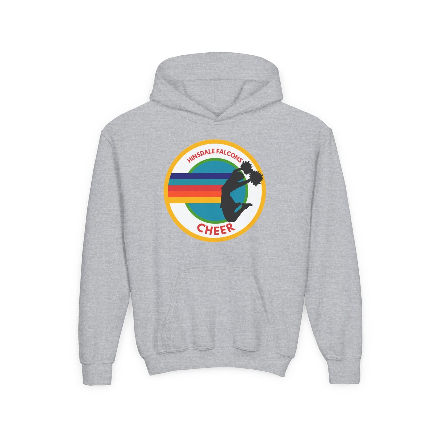 Personalized Youth Cheer Hoodie – Retro Stripe Custom Name Sweatshirt