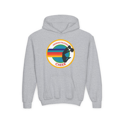 Personalized Youth Cheer Hoodie – Retro Stripe Custom Name Sweatshirt