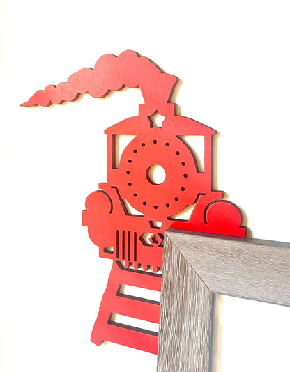 Train Door Corner Sign | Boys Room Train Decor | Nursery Train Wall Art