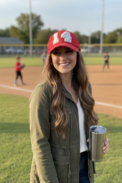 Softball Mom Baseball Hat with Number