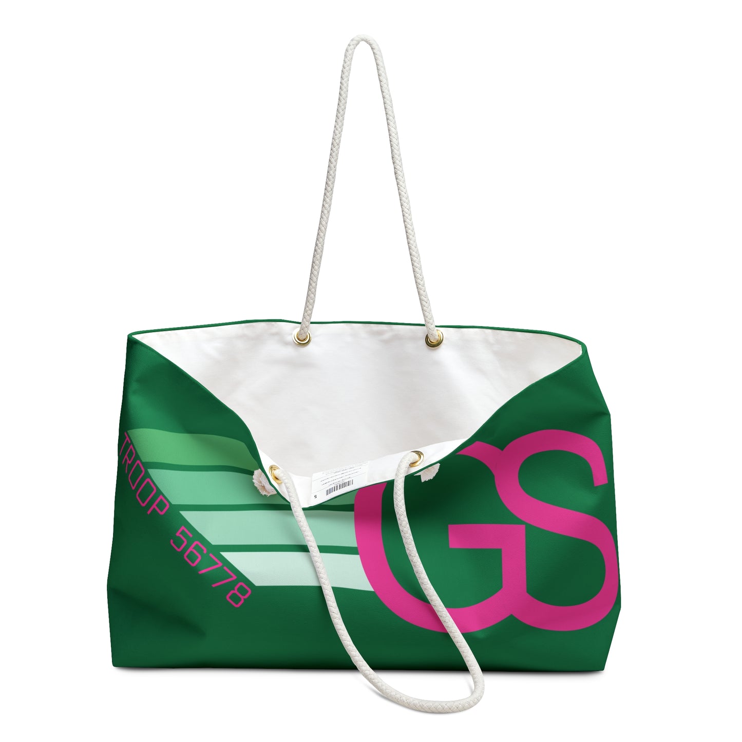 Personalized Girl Scout Tote Bag | Custom Troop Number Weekender Bag for Camp & Travel
