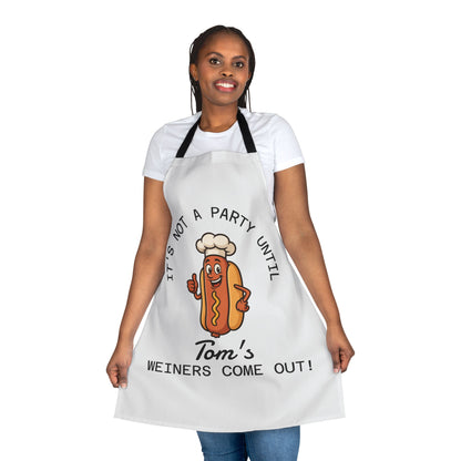 Personalized Funny BBQ Apron – It’s Not a Party Until (Name)’s Wieners Come Out