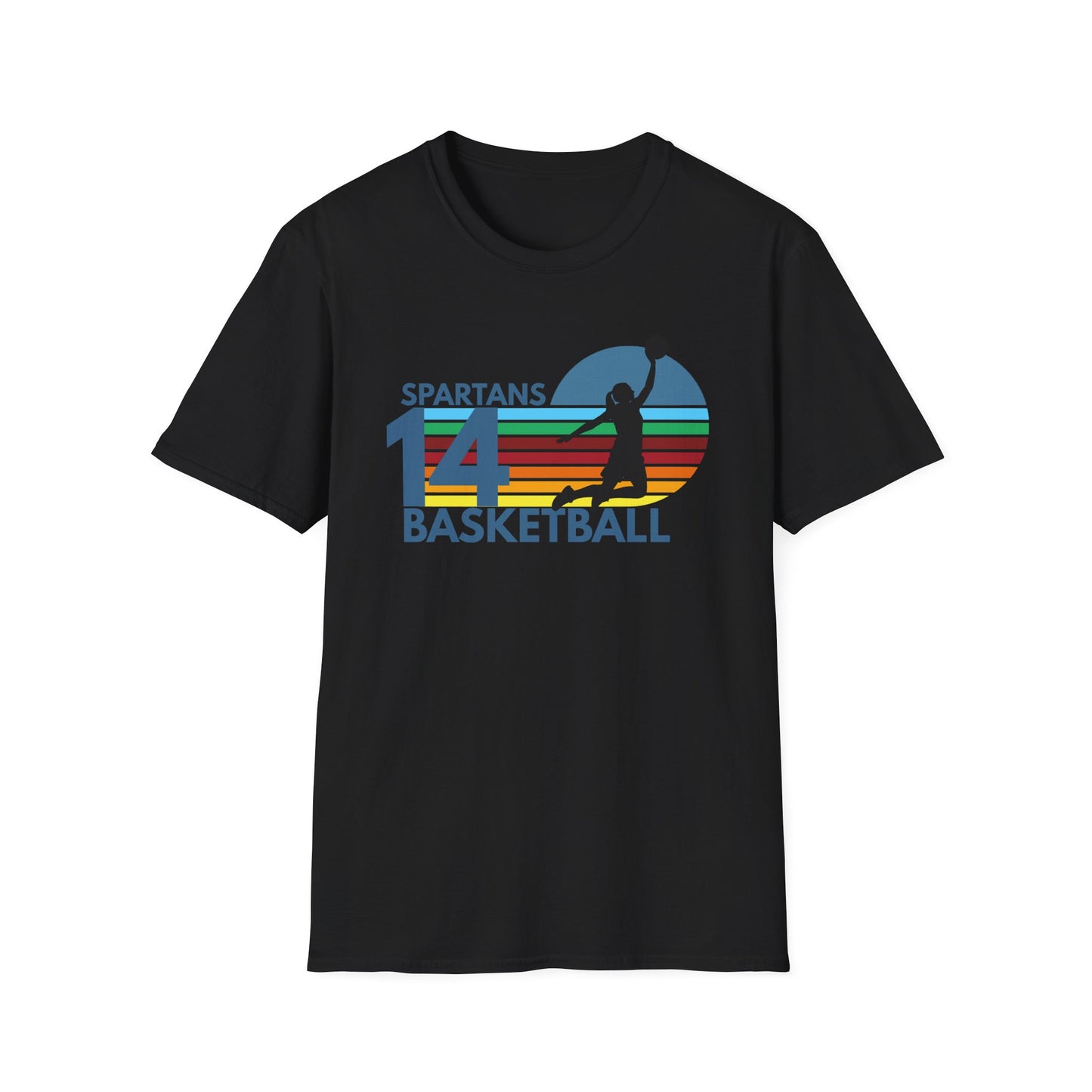 Personalized Vintage Basketball T-Shirt with Team Name & Number