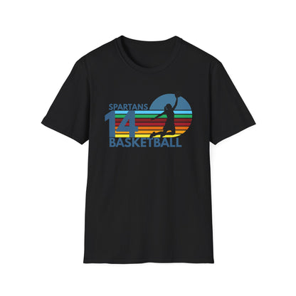 Personalized Vintage Basketball T-Shirt with Team Name & Number