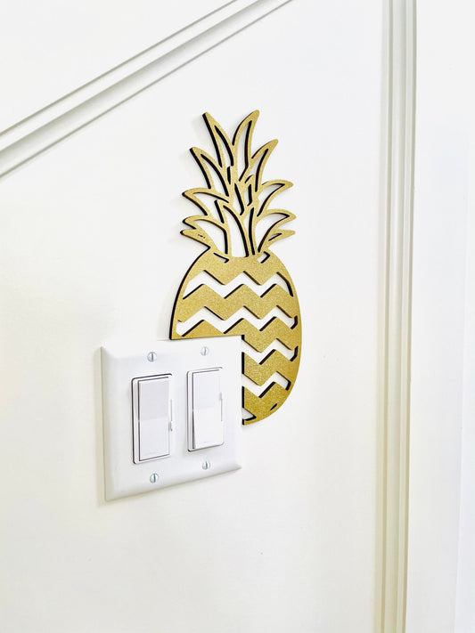 Pineapple Door Corner Decor | Tropical Wall Decor | Pineapple Corner Wall Sign