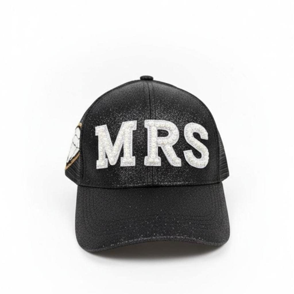 Mrs. Glitter Trucker Hat – Bridal Hat for Bachelorette & Honeymoon