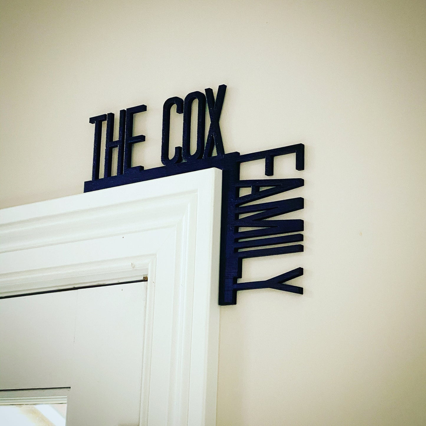 Personalized Family Name Door Corner Sign | Custom Last Name Home Decor | Housewarming Gift