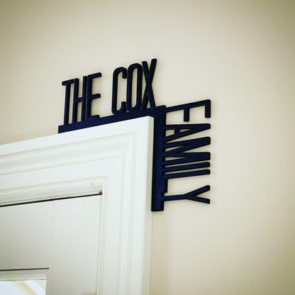 Personalized Family Name Door Corner Sign | Custom Last Name Home Decor | Housewarming Gift