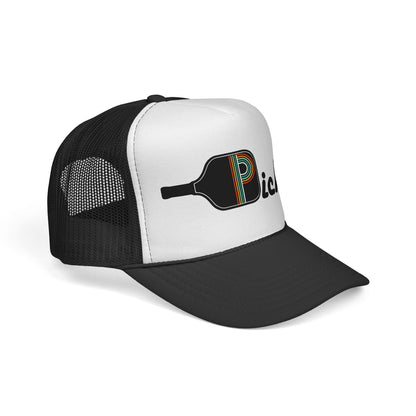 Pickleball Trucker Hat – Retro “Pickle” Paddle Design