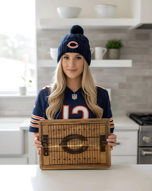 Custom Football Field Charcuterie Board – Personalized Football Serving Board Gift