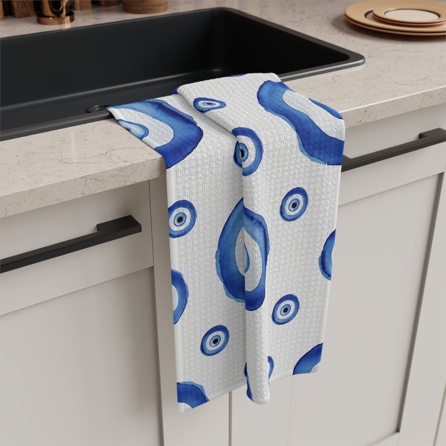 Blue Evil Eye Kitchen Towel – Protective Home Decor Dish Towel