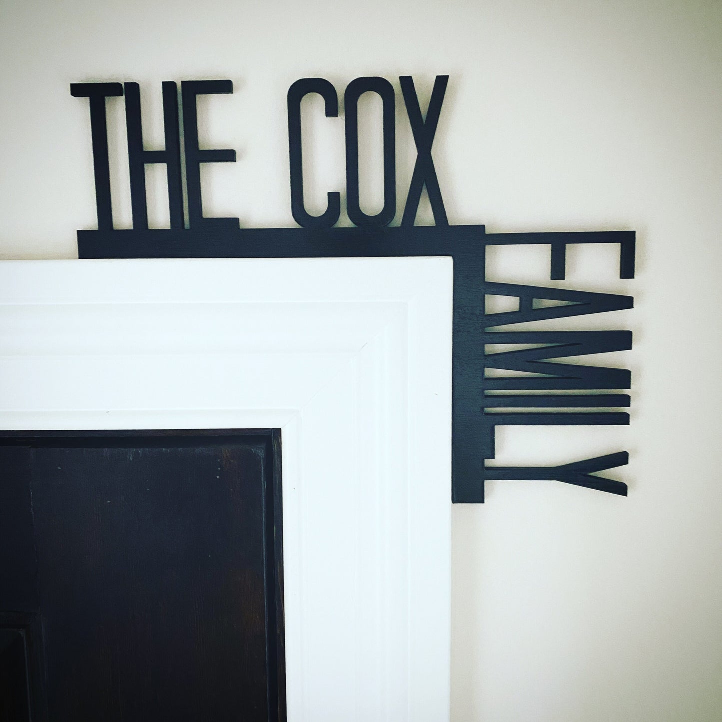 Personalized Family Name Door Corner Sign | Custom Last Name Home Decor | Housewarming Gift
