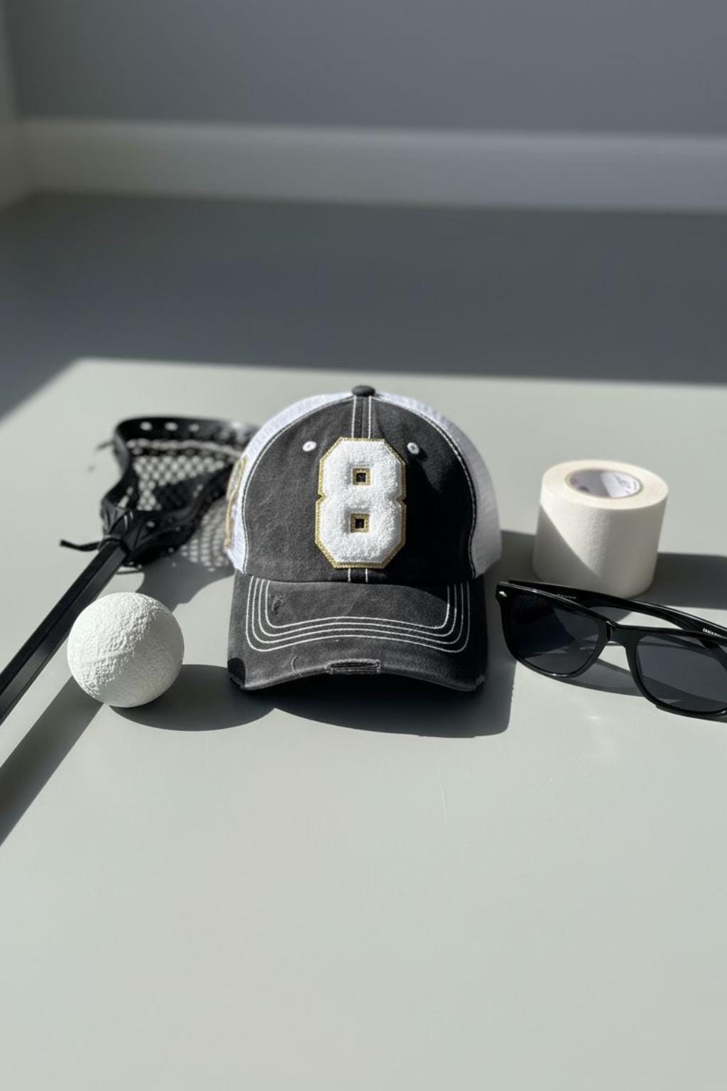 Custom Lacrosse Mom Trucker Hat with Number Patch