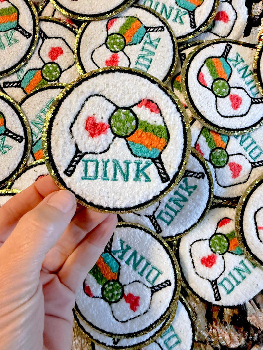 Pickleball DINK Patch | Chenille Pickleball Patch | Cute Pickleball Gift & Accessory