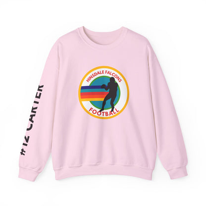 Personalized Football Parent Sweatshirt with Name & Number Sleeve