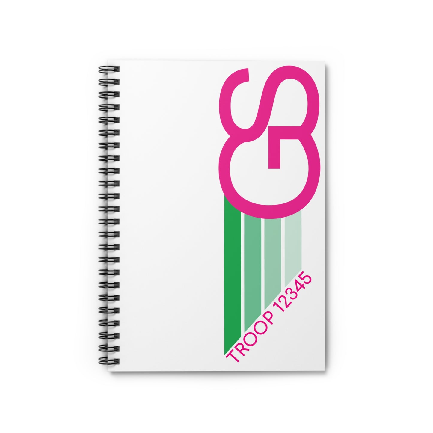 Personalized Girl Scout Journal | Retro Troop Number Notebook | Custom Scout Notebook Gift