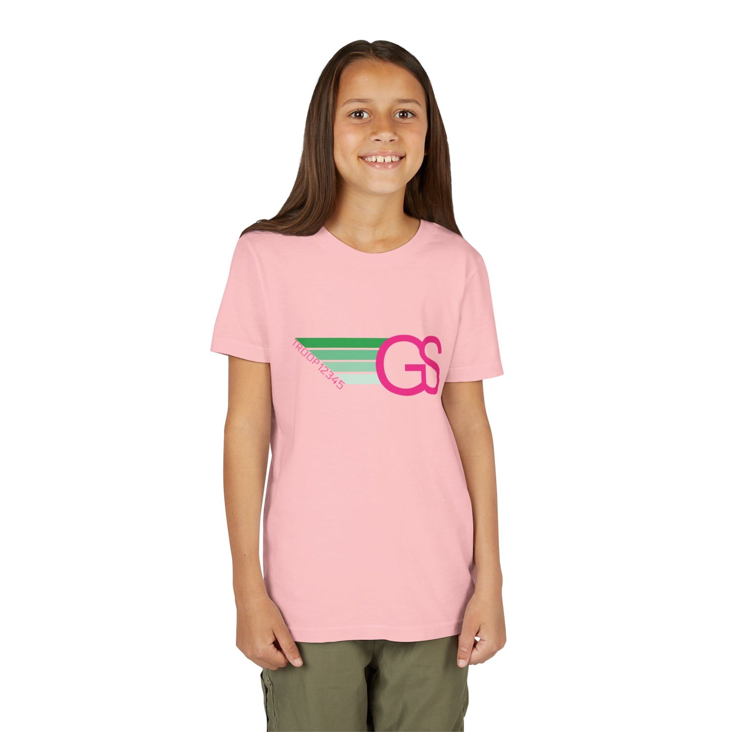 Personalized Girl Scout Troop Shirt | Retro Troop Number T-Shirt for Kids | Scout Camp Tee