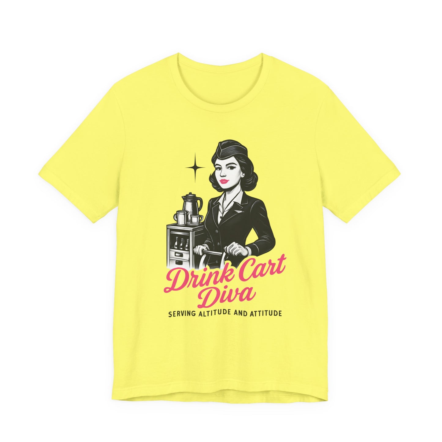 Funny Flight Attendant Gift – Drink Cart Diva Shirt