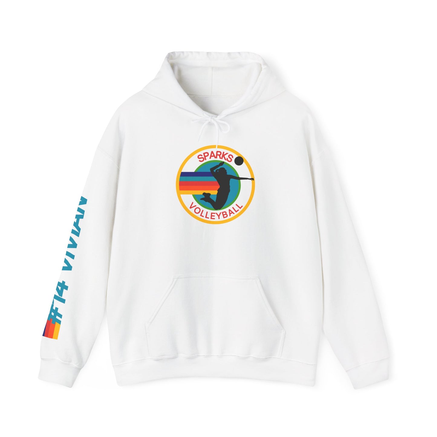 Personalized Volleyball Hoodie – Custom Team Name, Player Name & Number