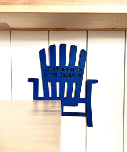 Personalized Adirondack Chair Sign | Lake House Decor | Custom Welcome Corner Sign