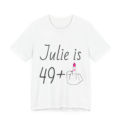Personalized 49 + Middle Finger Shirt – Funny 50th Birthday Tee