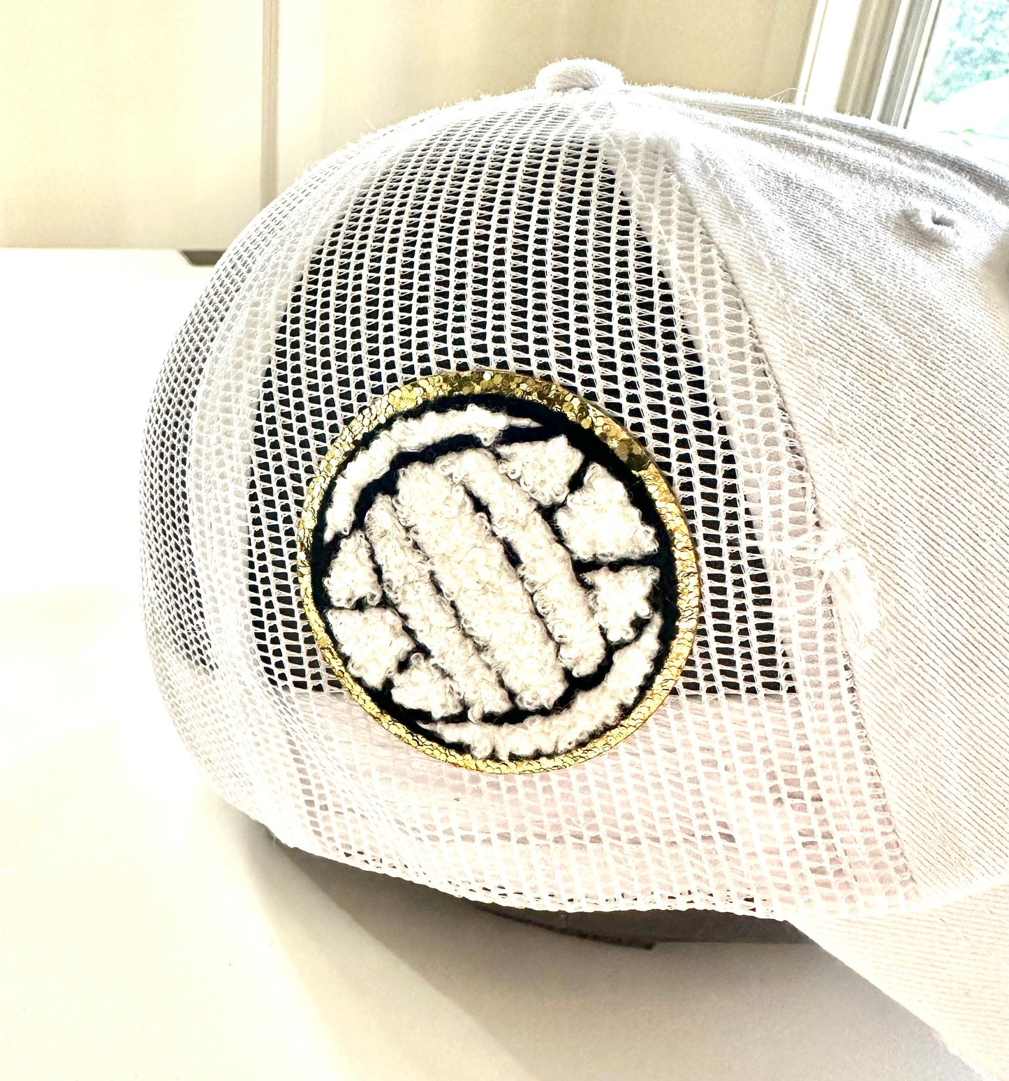 Custom Volleyball Mom Trucker Hat with Number Patch