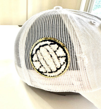 Custom Volleyball Mom Trucker Hat with Number Patch
