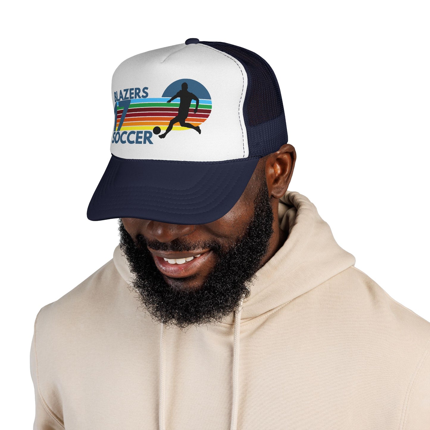 Custom Retro Soccer Mom Trucker Hat – Personalized Team Number Cap