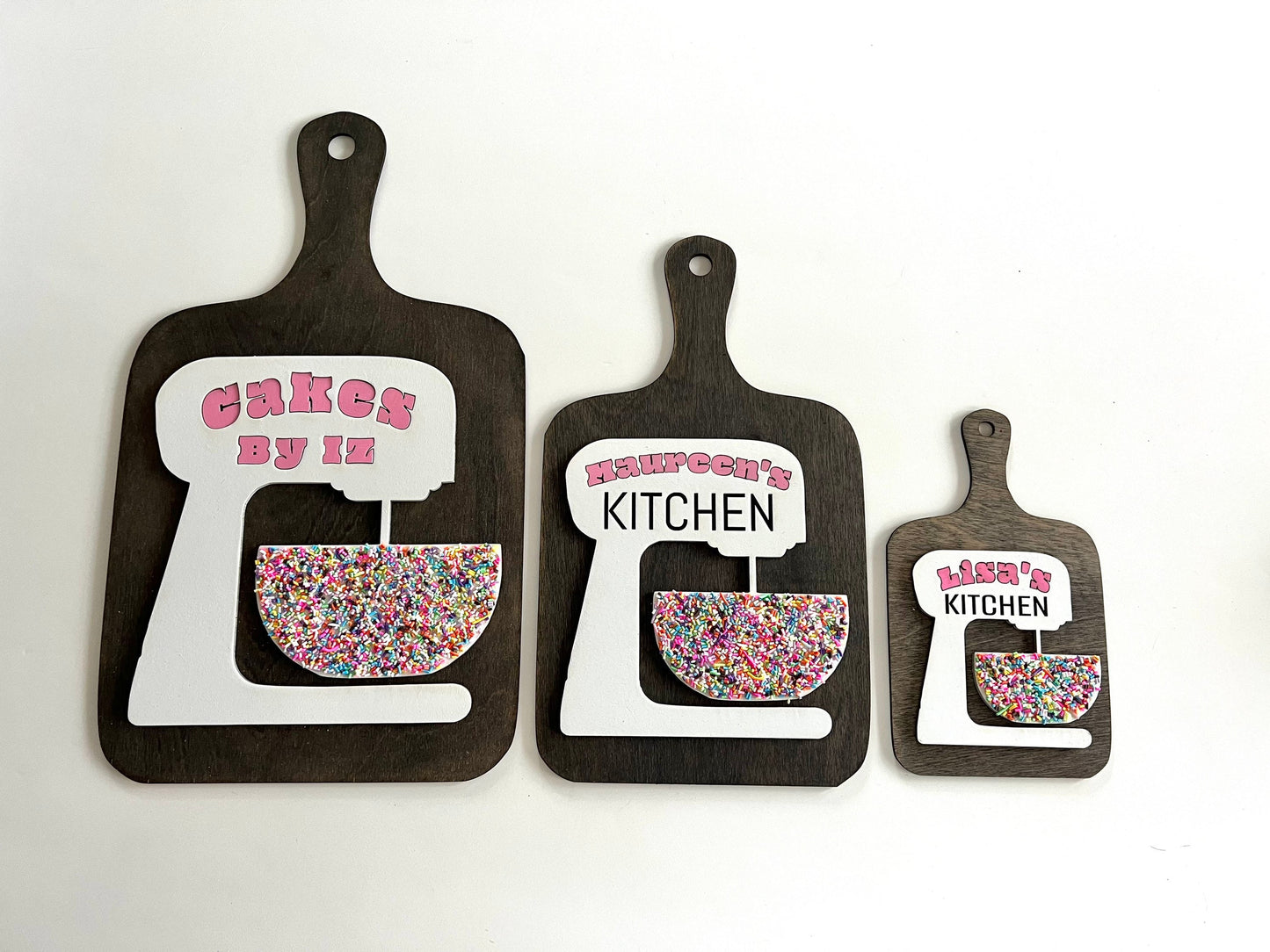 Custom Bakery Sign with Mixer | Personalized Kitchen Sign | Baking Business Name Sign
