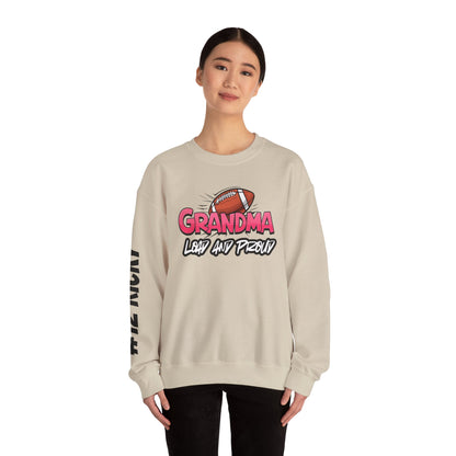Football Grandma Sweatshirt with Name and Number