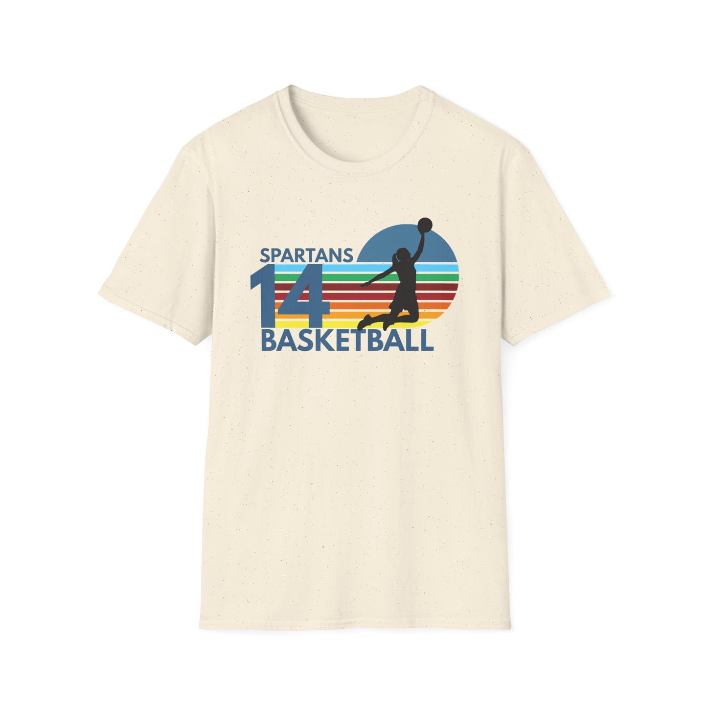 Personalized Vintage Basketball T-Shirt with Team Name & Number