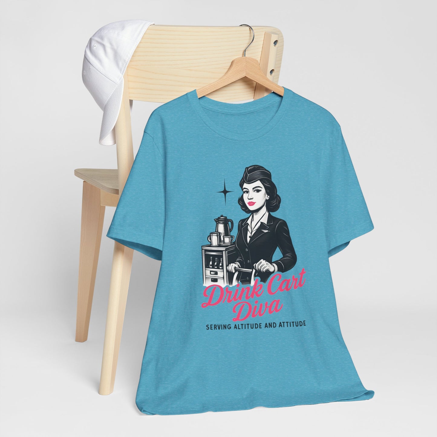 Funny Flight Attendant Gift – Drink Cart Diva Shirt